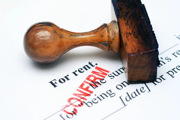 For rent form - approved — Stock Photo, Image