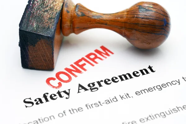 Safety agreement - confirm — Stock Photo, Image