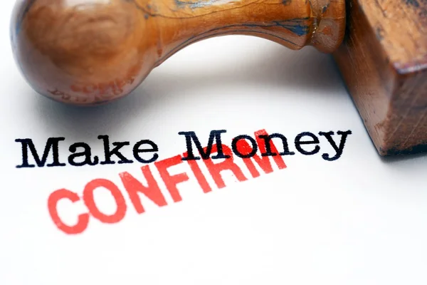 Make money - confirm — Stock Photo, Image