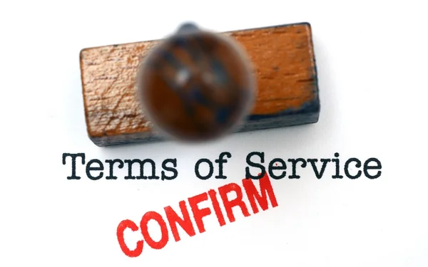 Terms of service - confirm — Stock Photo, Image