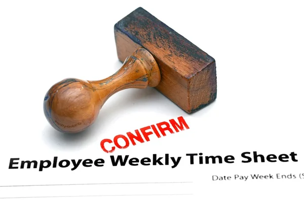 Employee time sheet — Stock Photo, Image