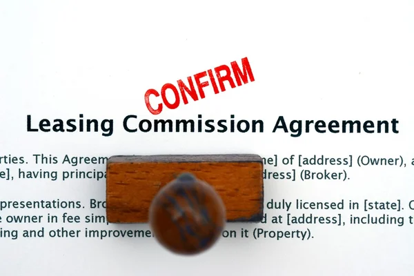 Leasing Commissie overeenkomst — Stockfoto