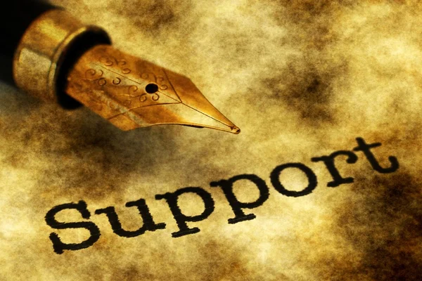 Έννοια της υποστήριξης και στυλό — Φωτογραφία Αρχείου