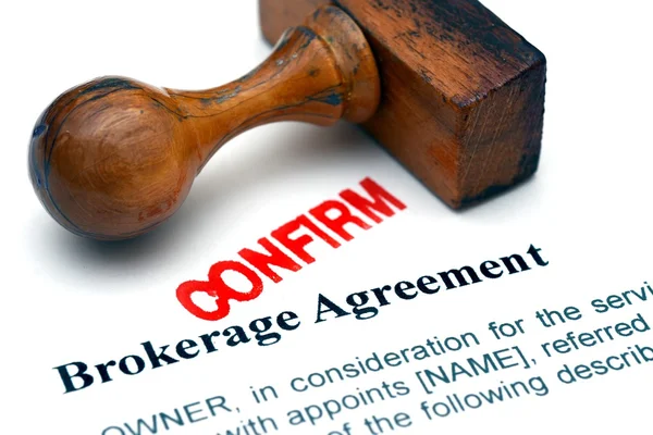 Brokerage agreement — Stock Photo, Image