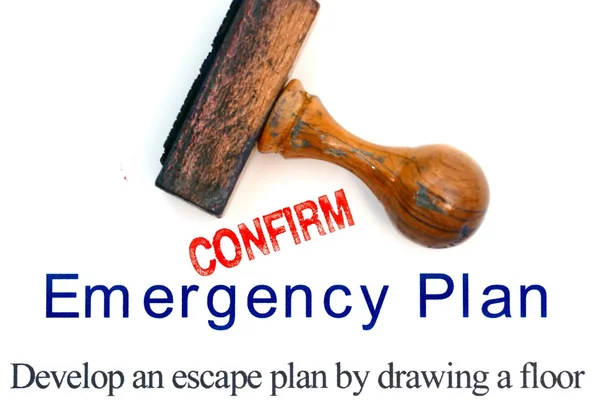Vészhelyzeti terv — Stock Fotó