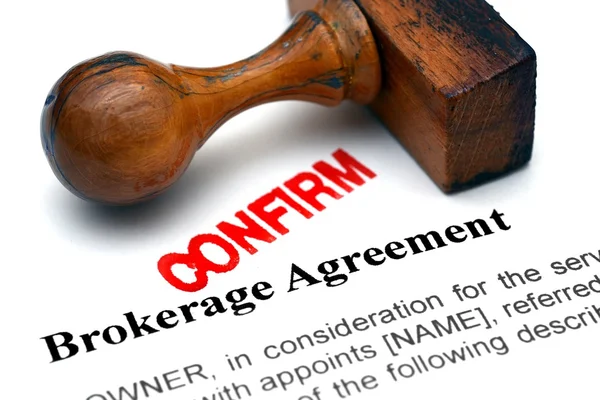 Brokerage agreement — Stock Photo, Image