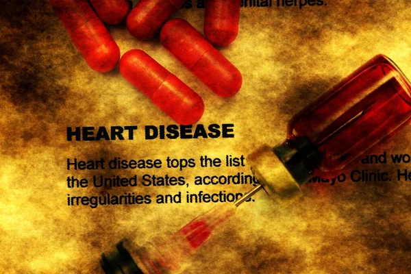 Гранж-концепция болезни сердца — стоковое фото