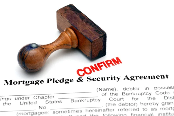 Mortgage security agreement — Stock Photo, Image