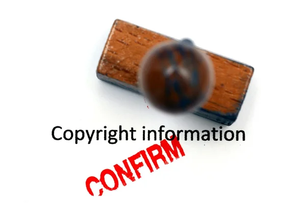 Informace o copyrightu - schváleno — Stock fotografie