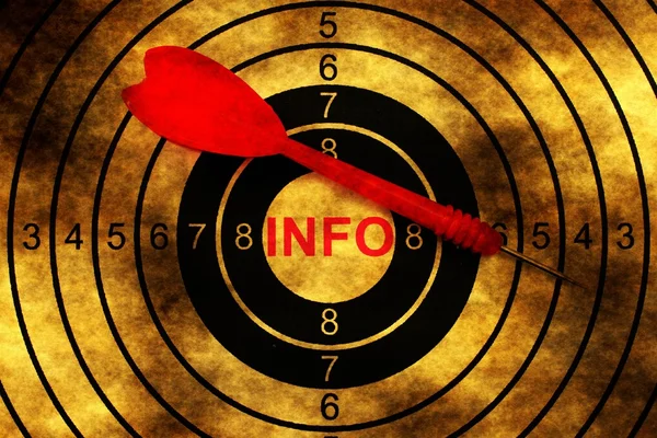 Info  text on grunge  target — Stock Photo, Image