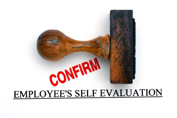 Employee evaluation form confirm — Zdjęcie stockowe