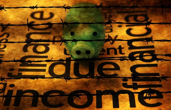 Piggy bank and due concept — Stock Photo, Image