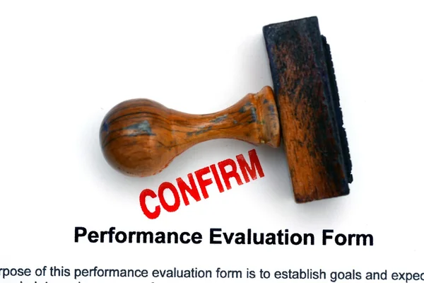 Employee evaluation form confirm — Stockfoto