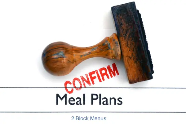 Meal plan confirm — Stock Photo, Image