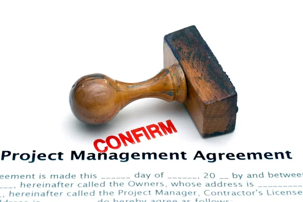 Project management agreement — Zdjęcie stockowe