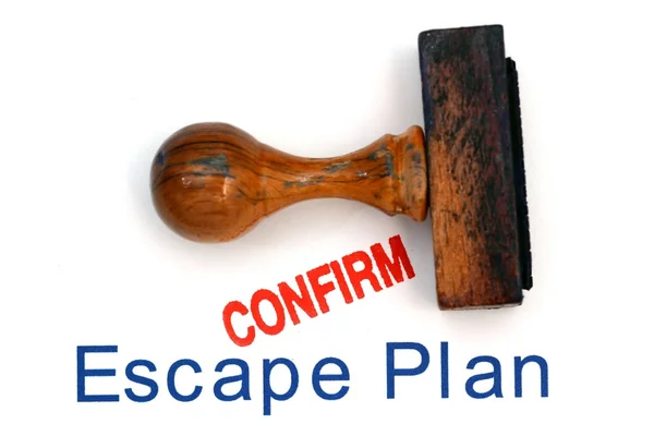 Escape plan confirm — 图库照片