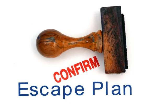 Escape plan confirm — Zdjęcie stockowe