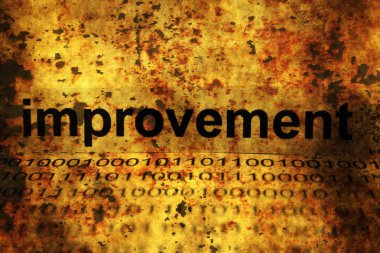 Improvement text on grunge background