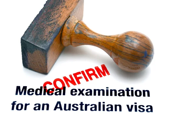 Australské vízum potvrzení — Stock fotografie