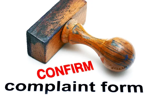 Complaint form confirm — Stock Photo, Image