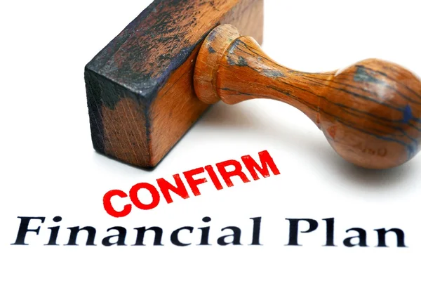 Plan financiero confirmado — Foto de Stock