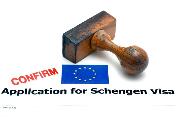 Application for Schengen visa — Stock Photo, Image