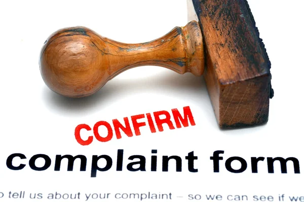 Complaint form confirm — Stock Photo, Image