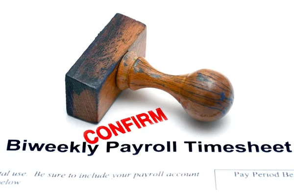 Payroll timesheet — Stock Photo, Image