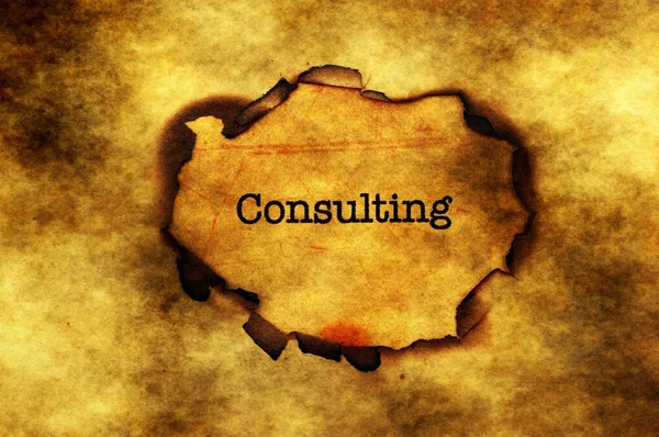 Consulting text on paper hole — Stock Photo, Image