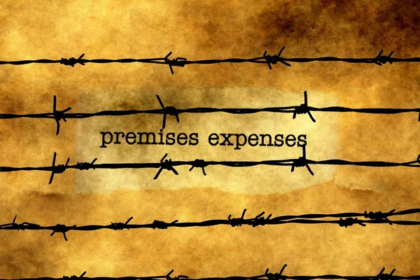 Premises expenses against barbwire — Stock Photo, Image