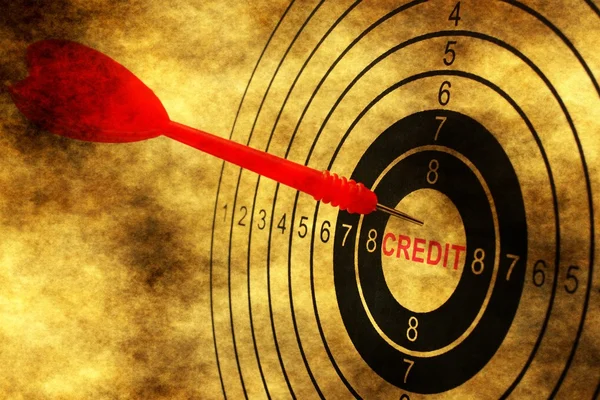 Credit target on grunge background — Stock Photo, Image