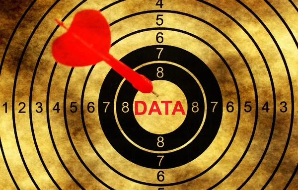 Data Target Grunge Konzept — Stockfoto