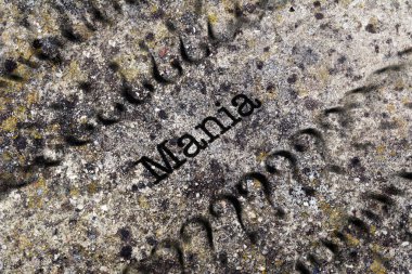 Grunge arka plan üzerinde Mani metin
