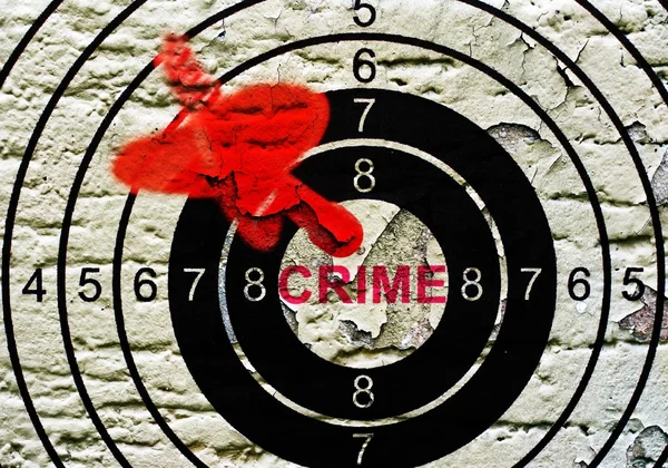 Crime target on grunge background — Stock Photo, Image