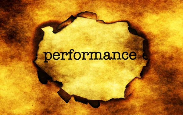 Performance text on paper hole — Stock Photo, Image