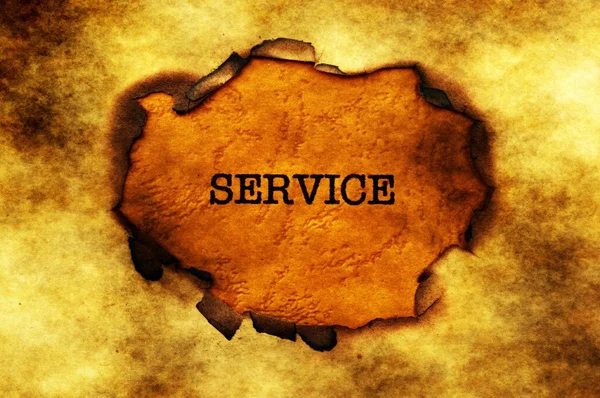 Service text on paper hole — Stock Photo, Image