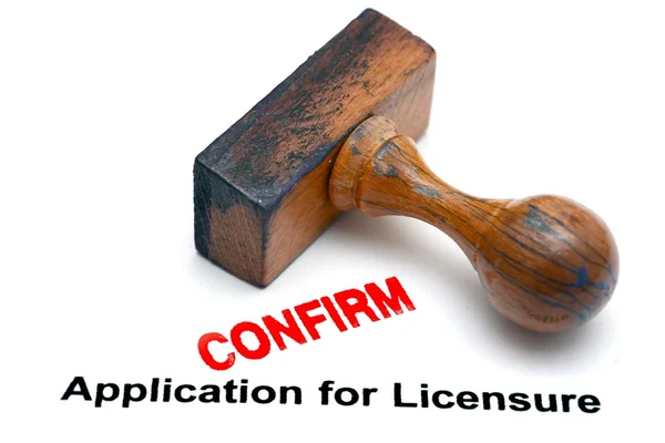 License application confirm — Stock Photo, Image