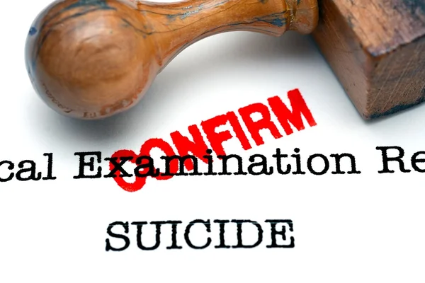 Suicide confirm — Stock Photo, Image