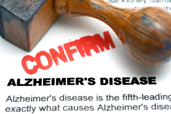 Alzheimer disease confirm — Stock Photo, Image