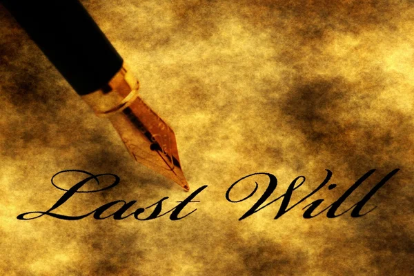 Pen on last will — Stock Photo, Image