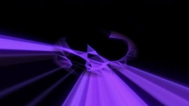 Soyut parlak mor çokgen şekiller ağ bağlantısı oluşturur