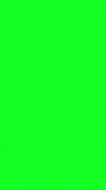 Glitch effect on green screen vertical video