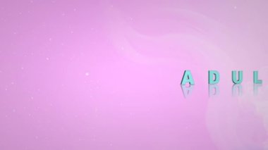 Pembe Arkaplan ve Yansıtıcı Metin Sanatına sahip Sadece 3 Boyutlu İmza