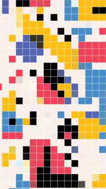 Çok Renkli Taşıma Pikselleri dikey videosuyla Canlı Soyut Geometrik Desen