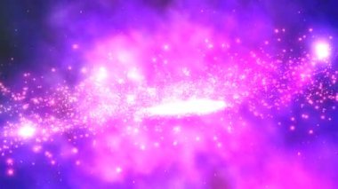 Parlayan Yıldızlar ve Kozmik Nebula Arkaplanlı Canlı Mor Galaksi Sarmalı