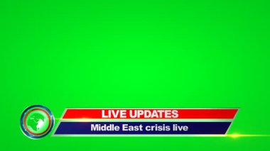 Canlı güncellemeler Orta Doğu krizi canlı Banner Çubuğu Yeşil Ekranda Aşağı Üçüncü