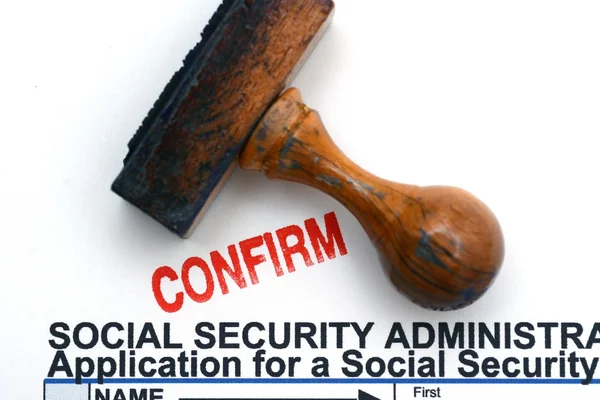 Social security form — Stock Photo, Image