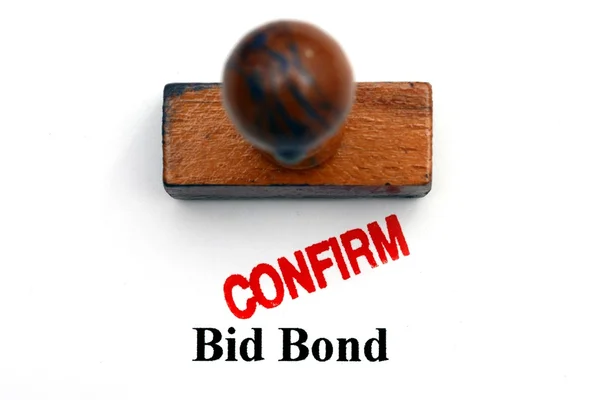 Close up of Bid bond confirm — Stock Photo, Image