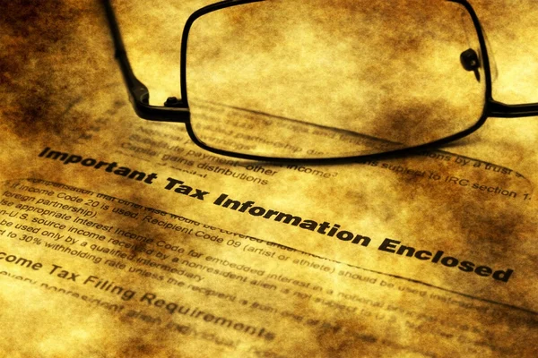 Tax information letter grunge concept — Stock Photo, Image