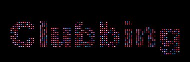 LED metin üzerinde siyah clubbing